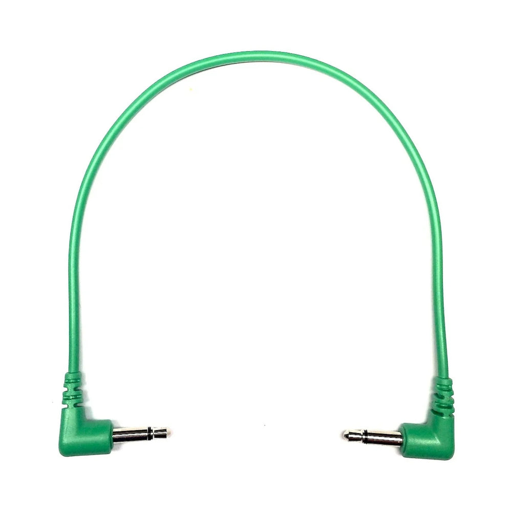 Câble de raccordement Eurorack coudé à droite Tendrils 20 cm Émeraude 6 Pa