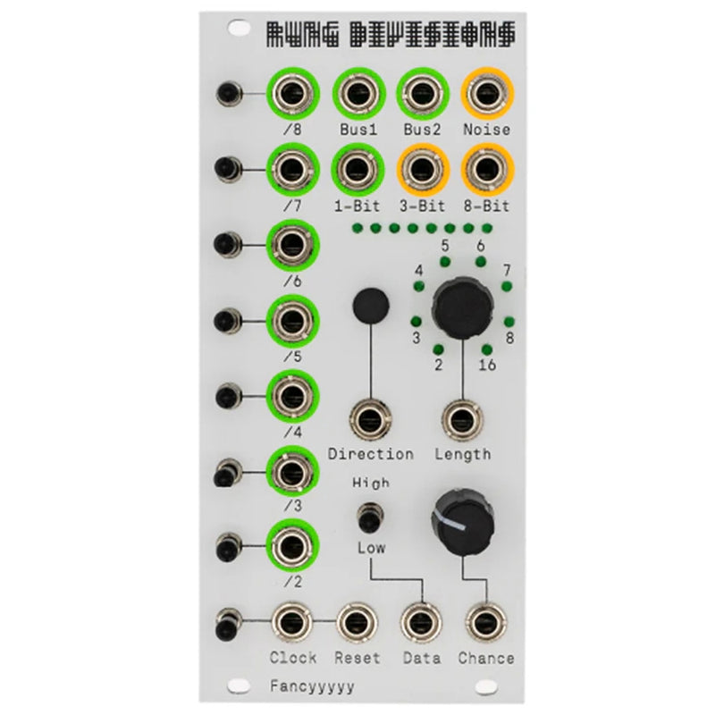 Fancy Synthesis Rung Divisions Polyrhythmic CV Generator V2