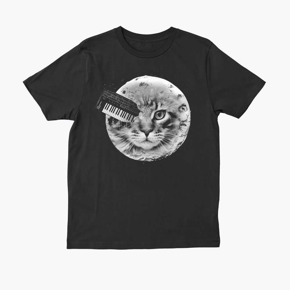 Cats On Synthesizers In Space -  Moon  T-Shirt - Medium