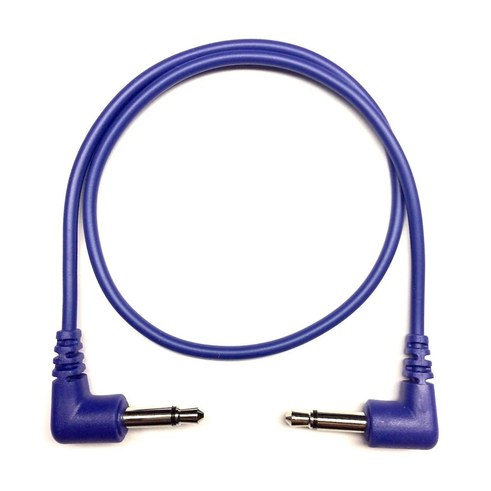 Tendrils Right Angled Eurorack Patch Cable 30Cm Indigo 6 Pac