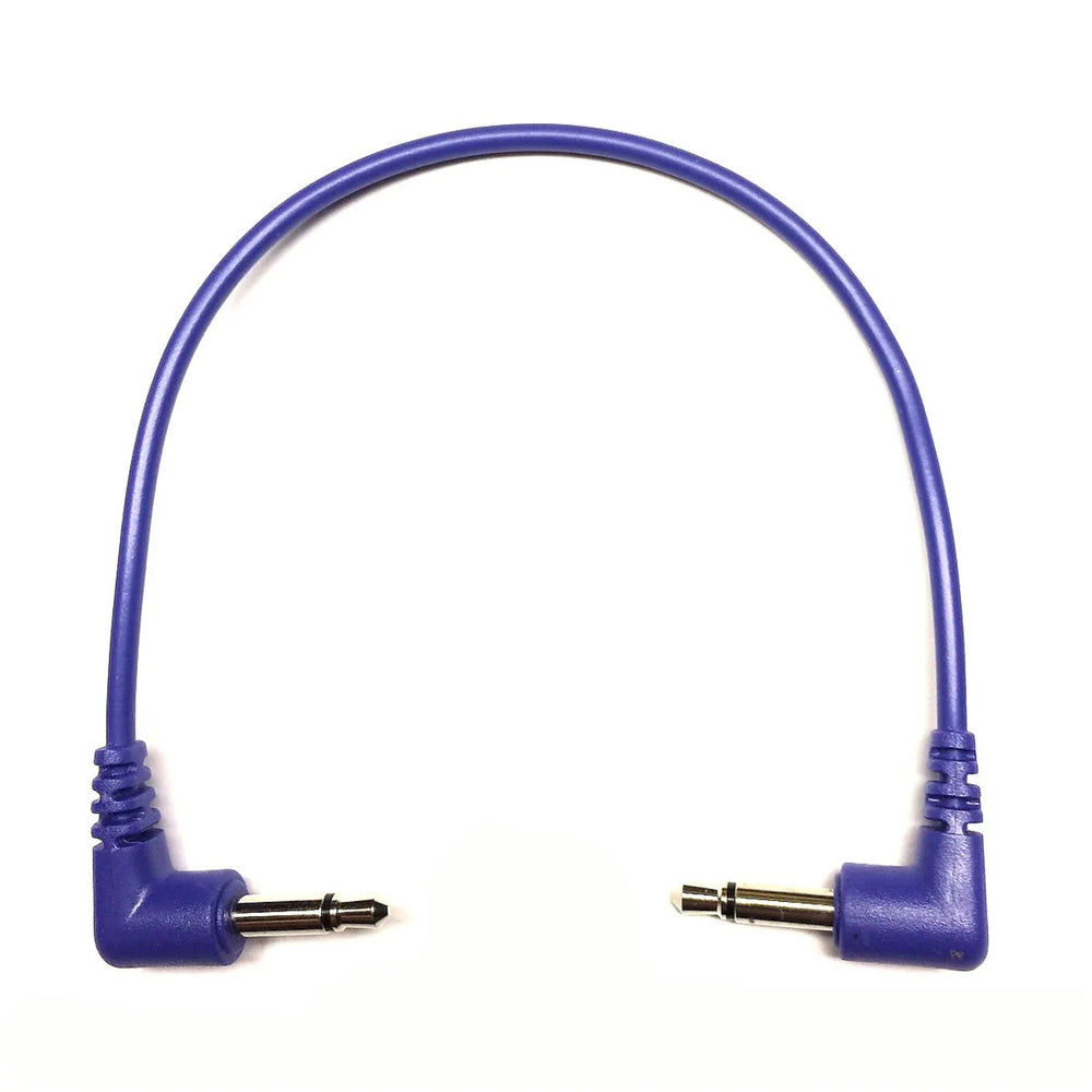 Tendrils Right Angled Eurorack Patch Cable 15Cm Indigo 6 Pac