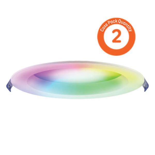Savant 6" Wafer Smart Downlight 120W, Full Color (2 Pack)