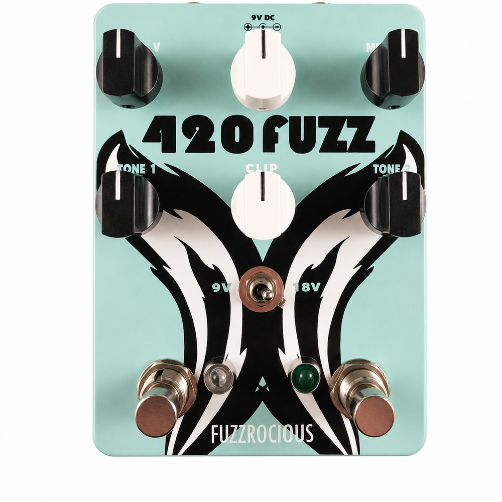 Fuzzrocious Pedals 420 Fuzz Limited Edition Seafoam Green
