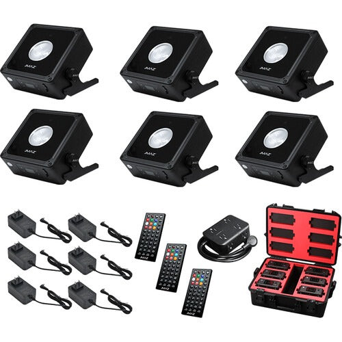 JMAZ Mad Par Puck RGBAL+C LED Uplight 6-Pack