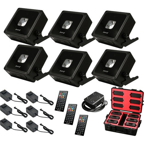 JMAZ Mad Par Bulls IP Battery LED Light 6-Pack