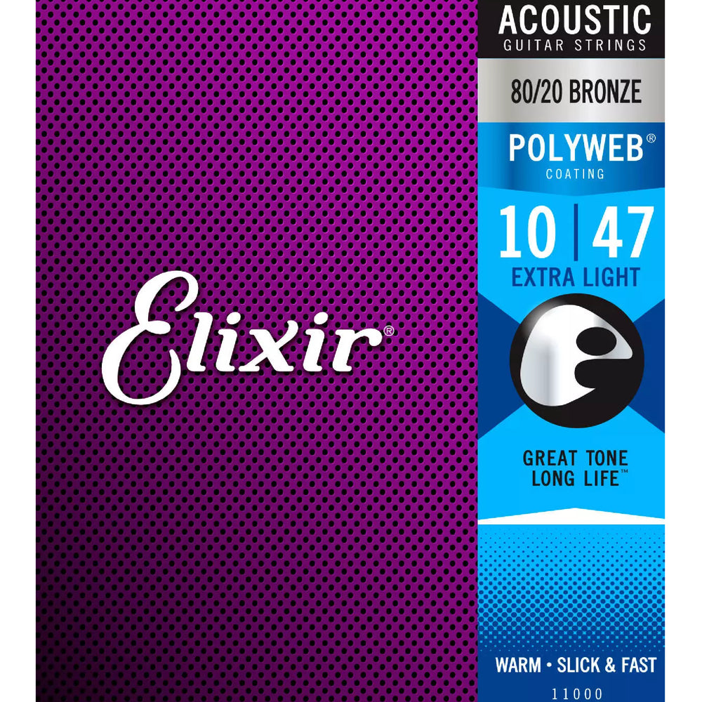 Elixir Acous 80/20 Brze POLYWEB Extra Light 010-047