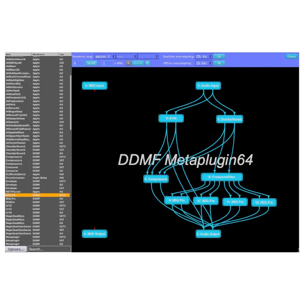 DDMF Metaplugin - Chaîneur de plugins, Wrapper Vst/Au/Rtas/Aax