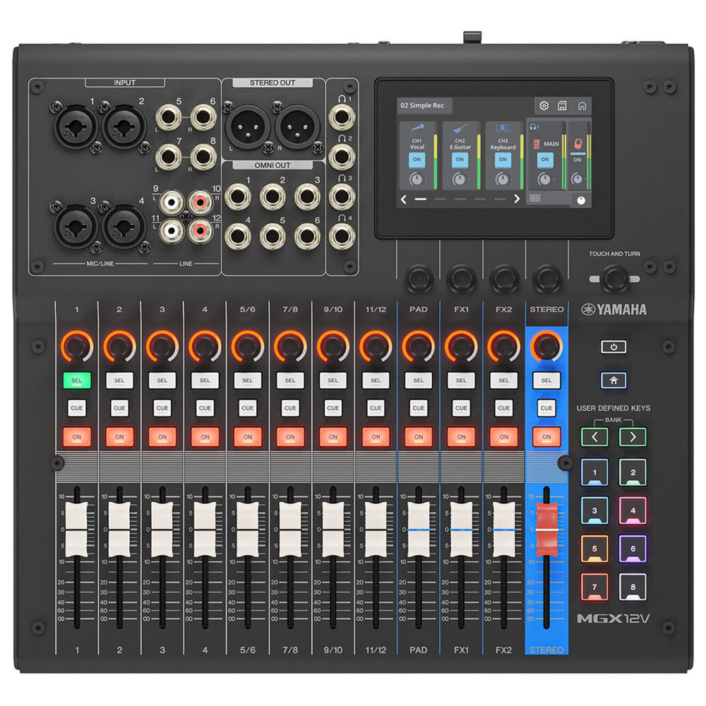 Yamaha MGX12V 18-Channel Digital Mixing Console - Black