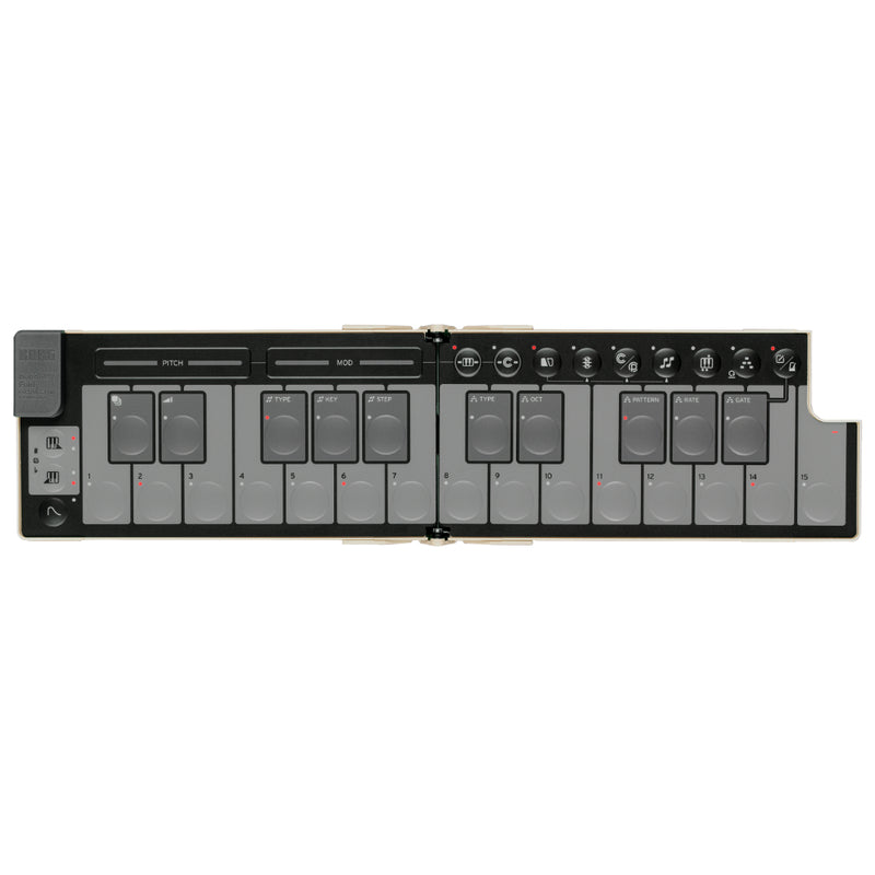 Korg nanoKEY Fold Foldable Pocket Size MIDI Keys - Beige