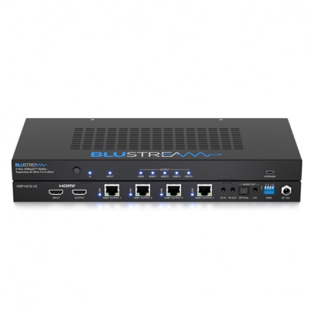 Blustream 4-Way 4K HDBaseT Splitter with Audio Breakout (v2)