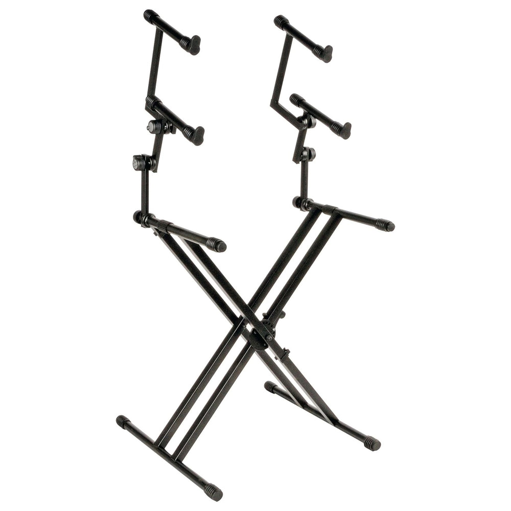 Quik Lok QL623 Double Braced Triple Tier Keyboard Stand Black