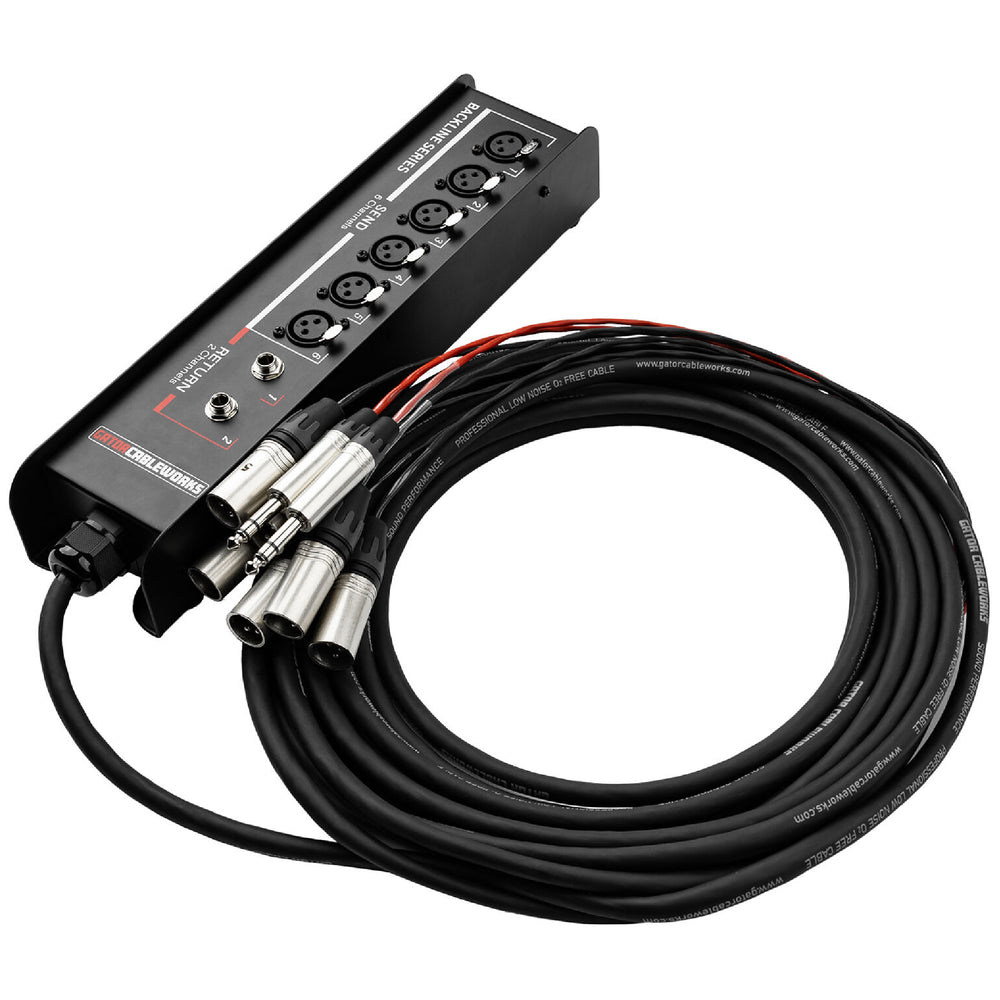 Gator GCWB-DS6X2-50 6ch Drop Snake 2 Returns 50ft