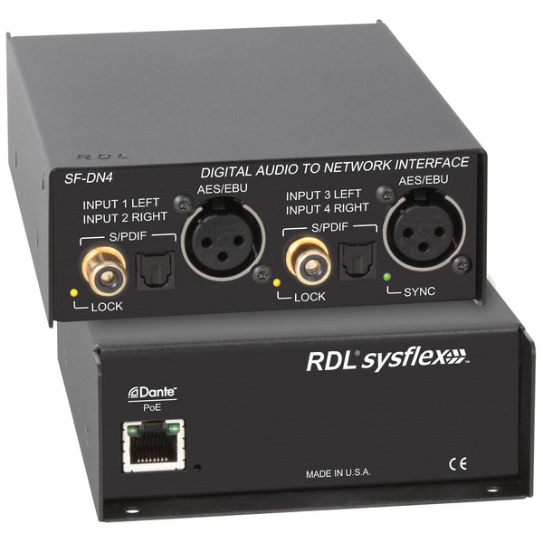 RDL SF-DN4 Digital Audio to Network Interface - Dante