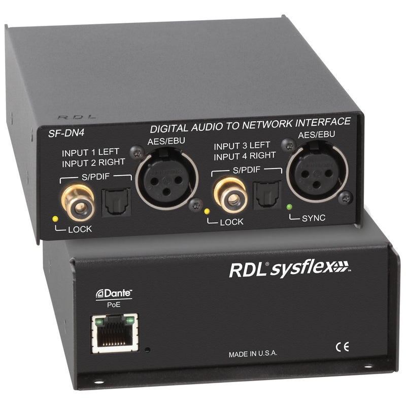 RDL SF-DN4 Digital Audio to Network Interface - Dante