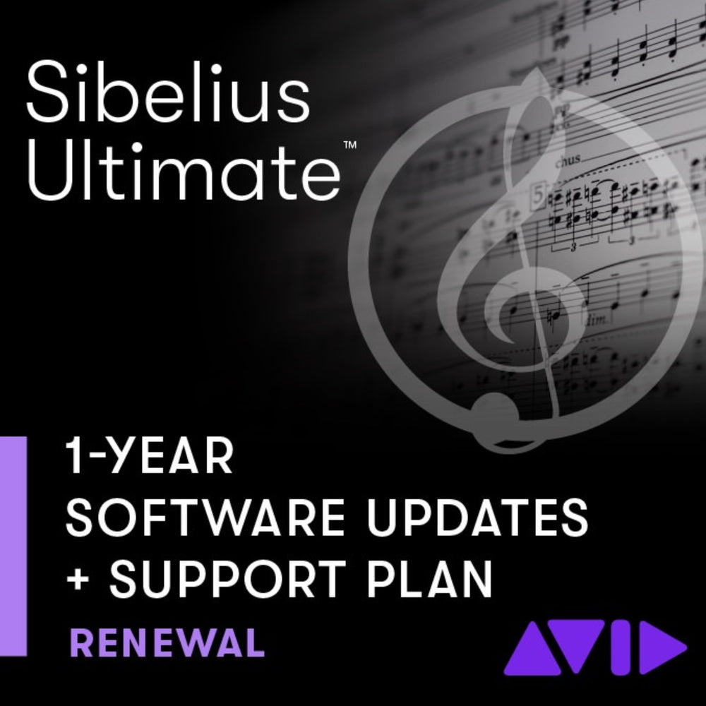 Sibelius | Ultimate 1-Year Software Updates + Support Plan Renewal