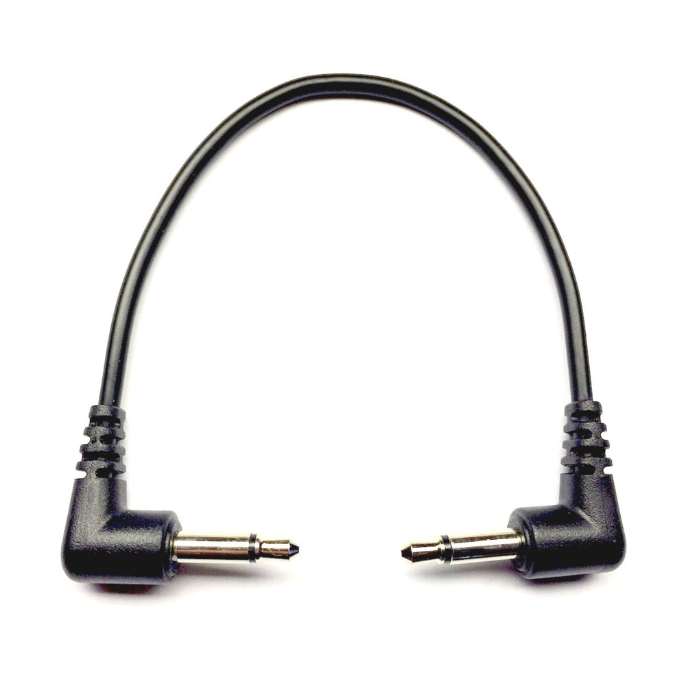 Tendrils Right Angled Eurorack Patch Cable 10Cm Black 6 Pack