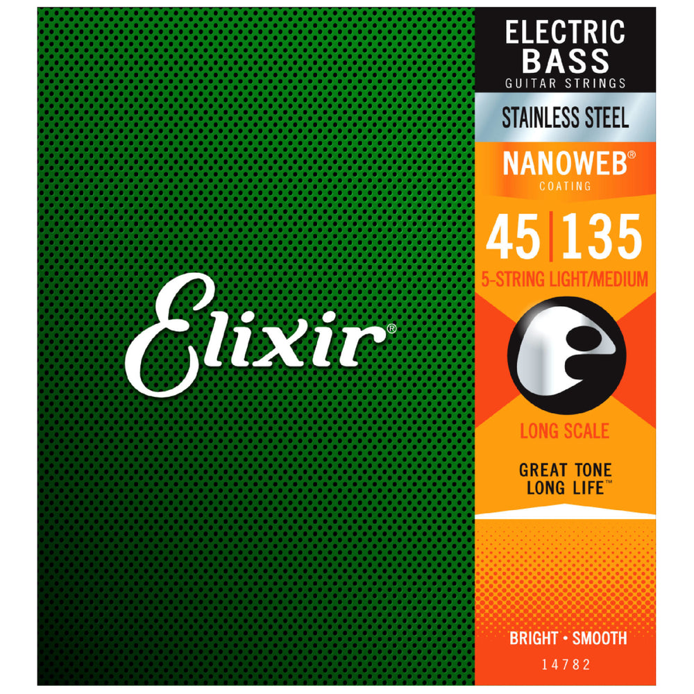 Elixir E-Bass Stainless NANOWEB L-Scale 045-135
