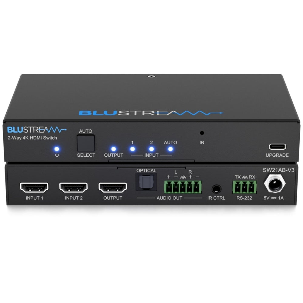 Blustream 2-Way 4K 18Gbps HDMI Switch with Phoenix