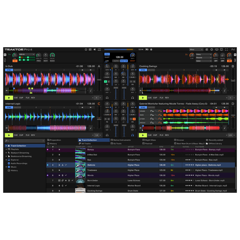 Native Insruments Traktor Pro 4- Professional 4-deck DJ software