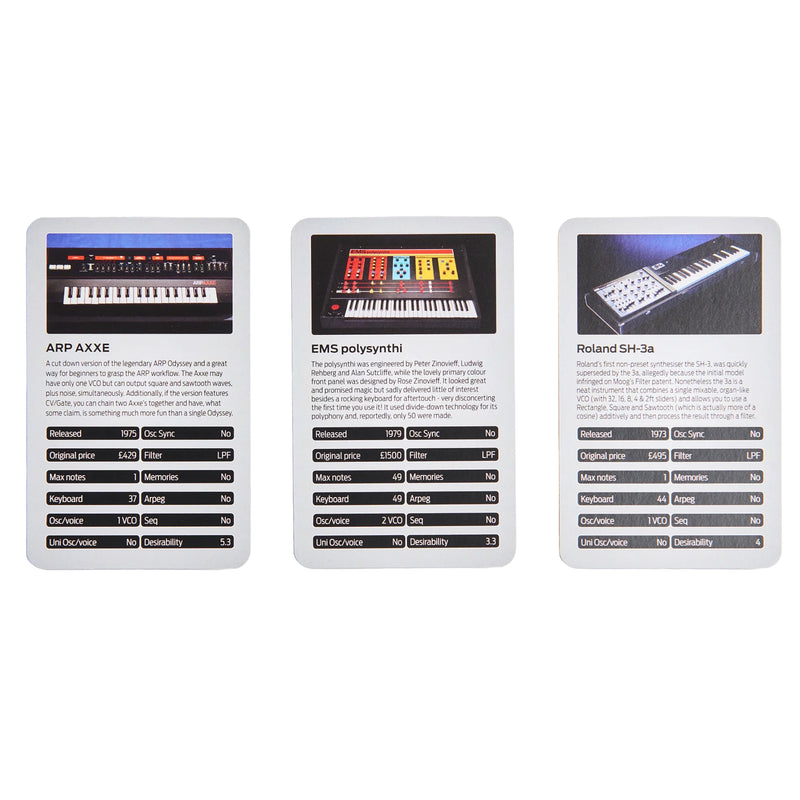 GForce Vintage Synth Trumps 2 - Card Game