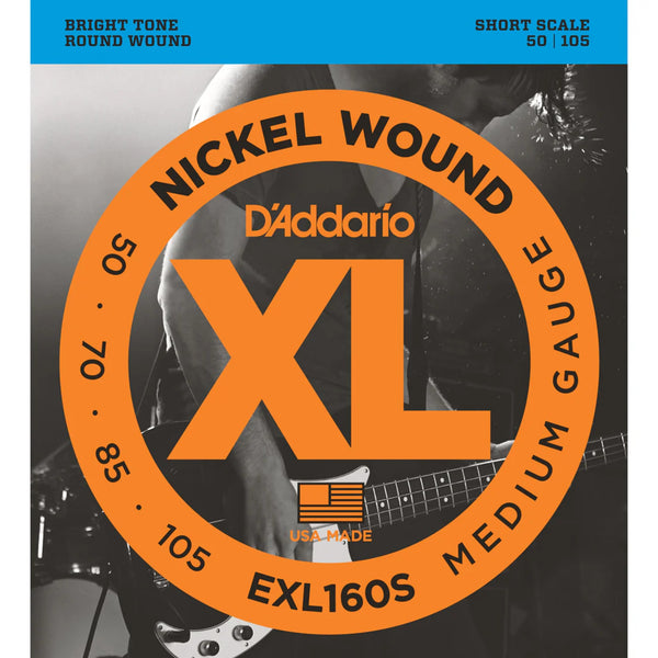 Daddario EXL160S XL Electric Bass Strings Short Scale 50-105
