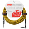 Gator GCWB-INS-20RABRY Strt To Ra Inst Cable 20Ft Brwn/Ylw