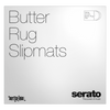 SERATO 12 INCH  BUTTER RUG SLIPMAT BLACK LOGO/WHITE MAT
