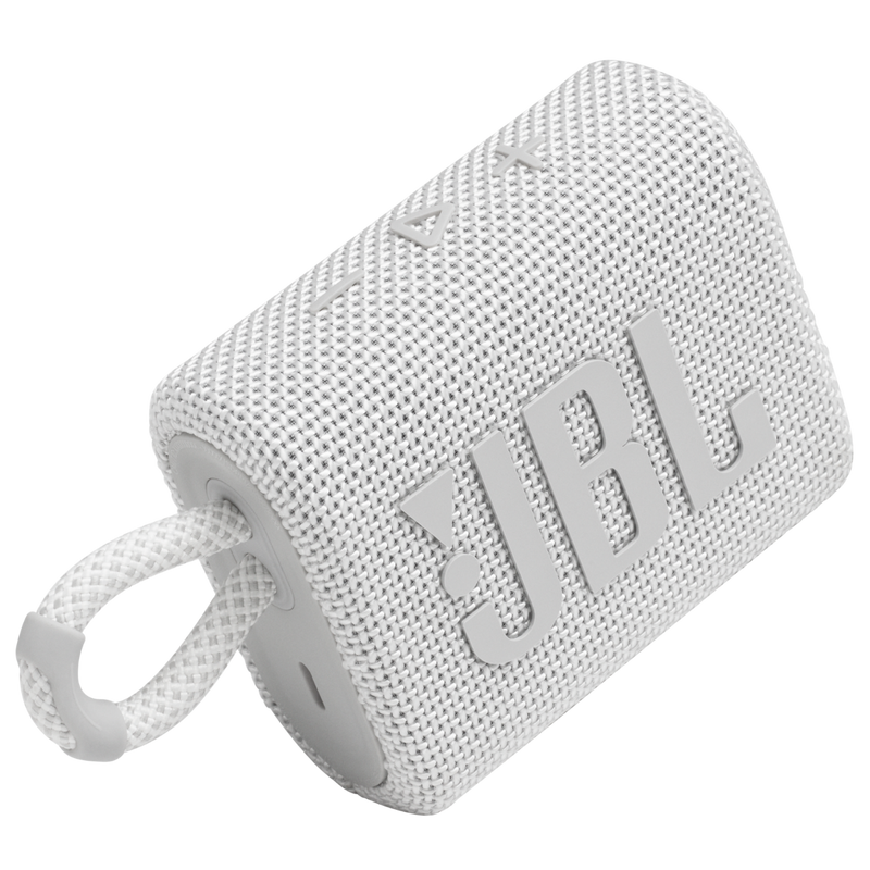 JBL GO3 White Waterproof Portable Speaker