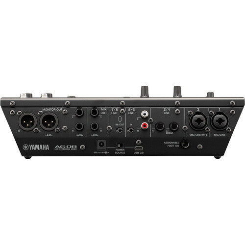 YAMAHA　AG08 Yamaha AG08 White 8-Channel Live Streaming Loopback Mixer