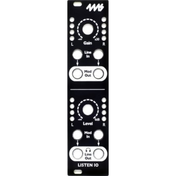 4MS LISTEN IO BLACK FACEPLATE