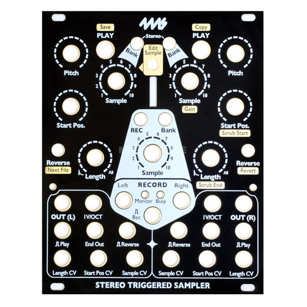 4MS STEREO TRIGGERED SAMPLER BLACK FACEPLATE