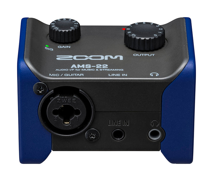 Zoom AMS-22 Audio Interface, 1 XLR/TRS input, Stereo Line