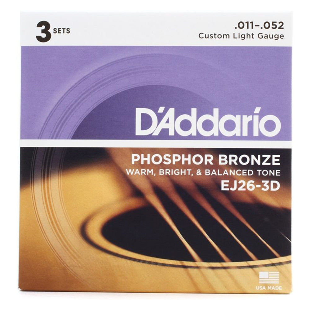 Daddario EJ26 Set Phos Bronze Custom Lig
