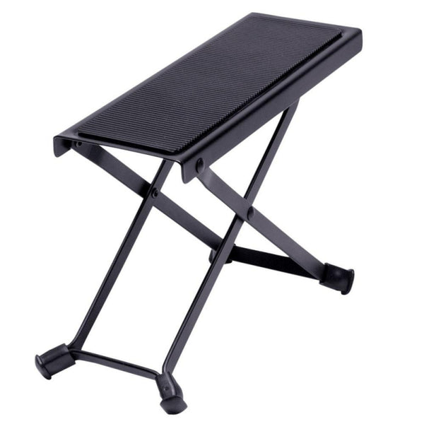 Collapsible guitar footstool with rubber non-slip surface