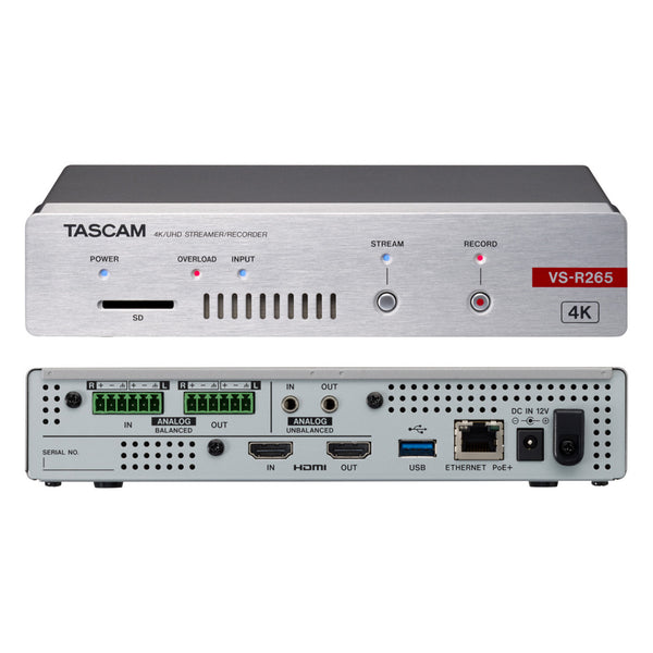 Tascam VS-R265 Stand-Alone 4K UHD Video Encoder/Decoder