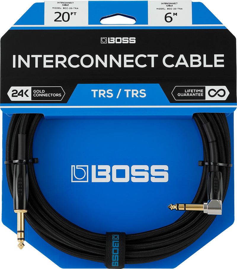 BOSS 3FT ANGLED /STRAIGHT 1/4" TRS CABLE FOR EV-1WL