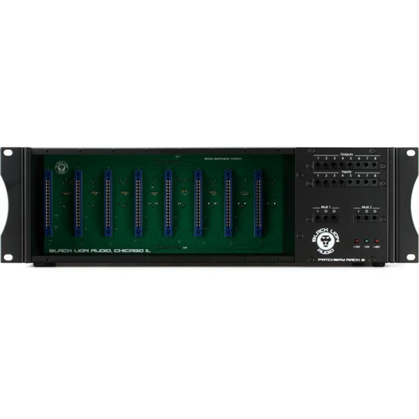 Black Lion Audio PBR8 500 Series Rack avec Patchbay intégré