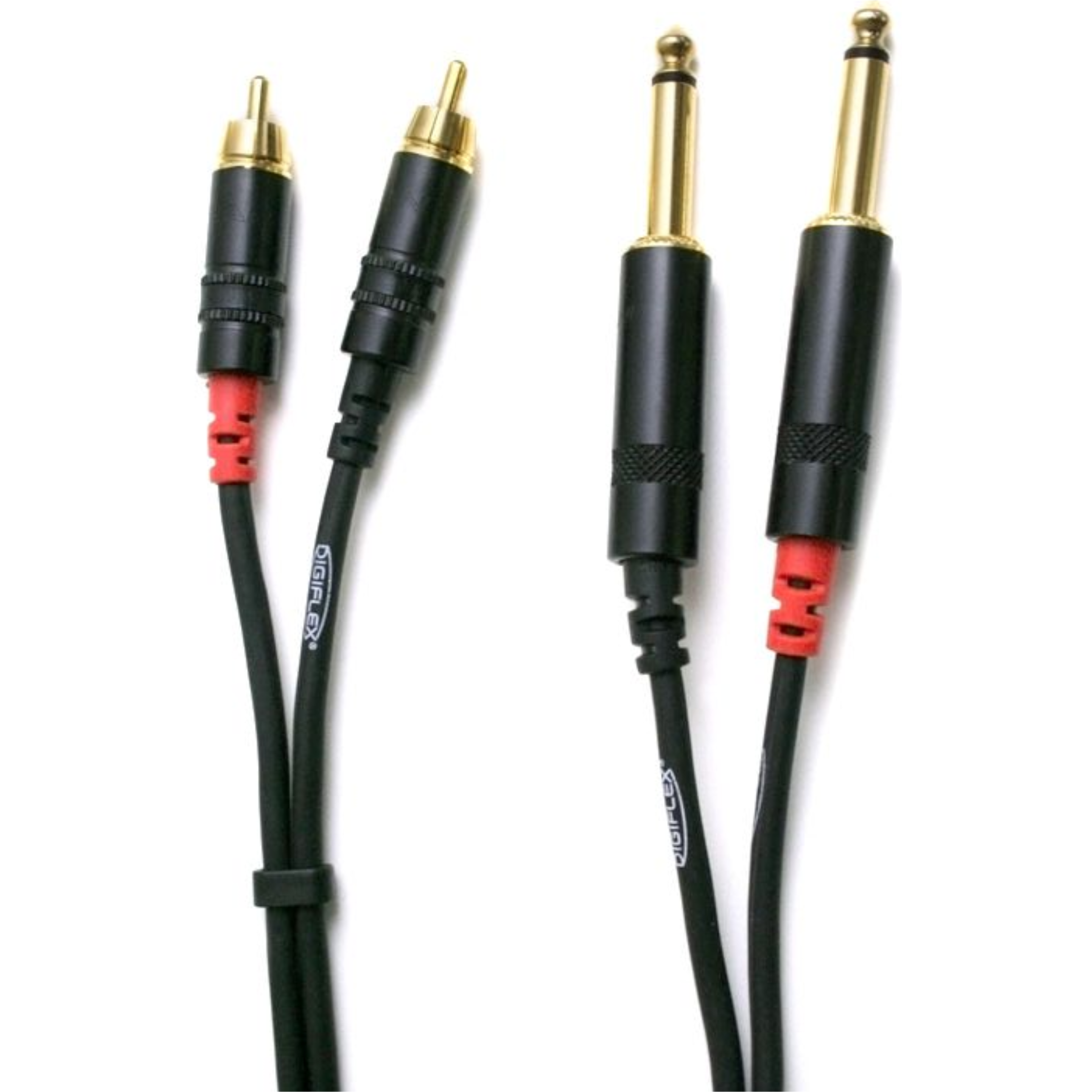 thumbnail image 2 of Digiflex HE-2R/2P-10 - Dual 1/4in Male To Dual RCA Male - 10 Foot 2 of 11