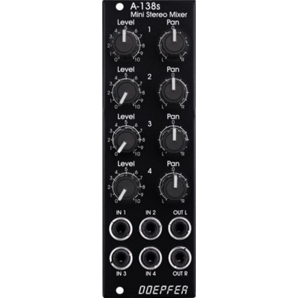 Doepfer A-138SV Mini Stereo Mixer Vintage Edition in Black