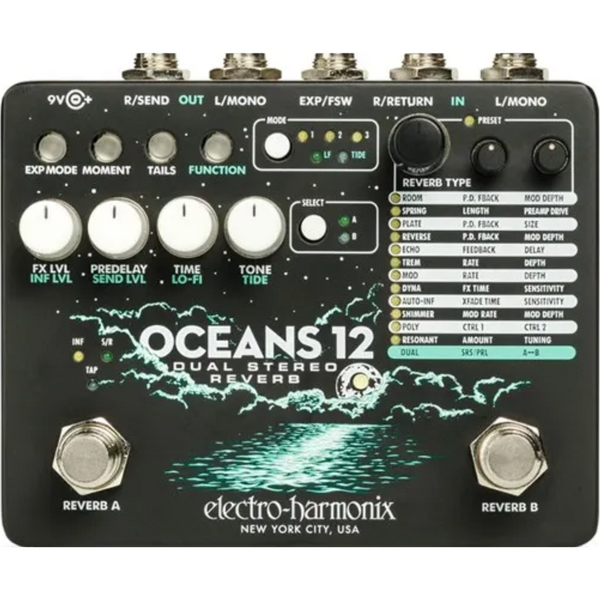 Electro-Harmonix Oceans 12 Dual Stereo Reverb