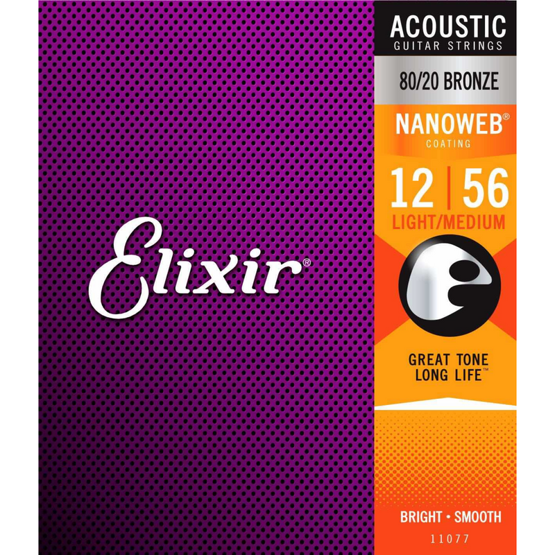 ELIXIR 11077 ACOU GTR-6STR-NW-LITE-MD GAUGE .012 - .056