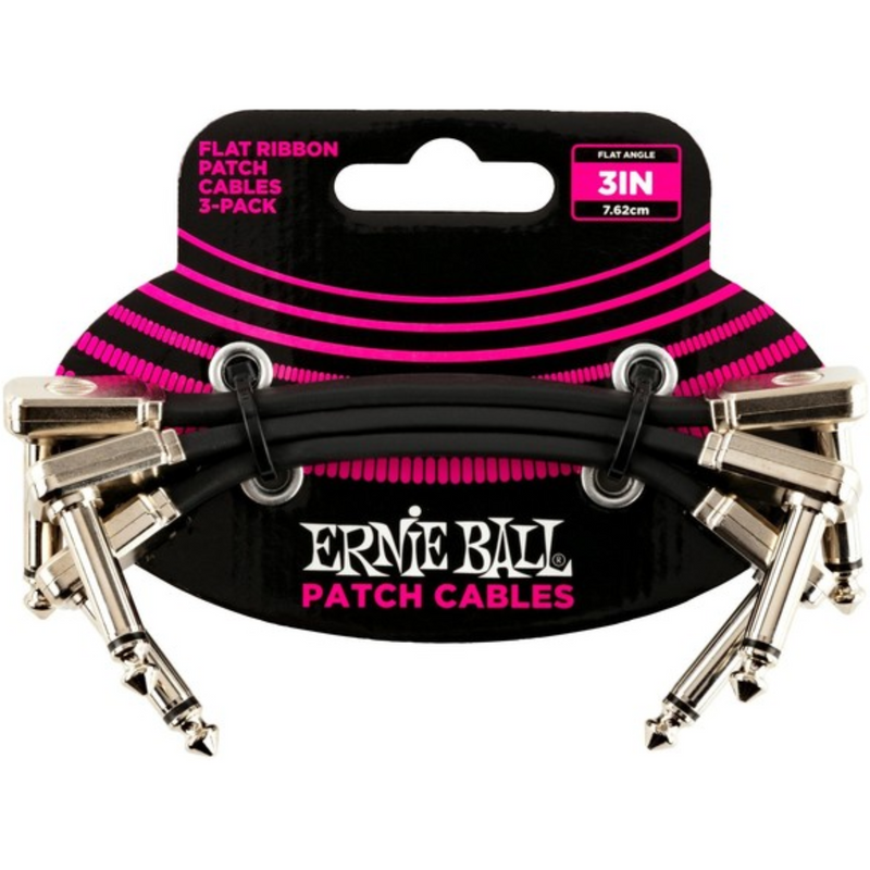 Ernie Ball EB 3" Flat Ribbon Patch Cable