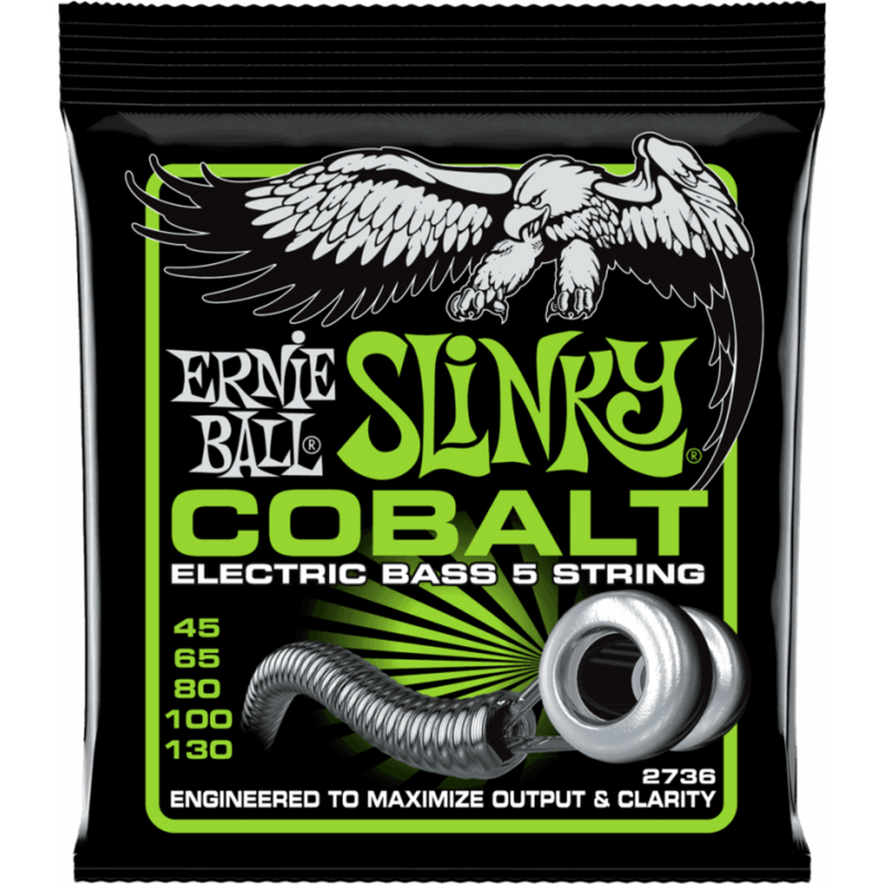 Ernie Ball EB-2736 Cobalt 5-STRING 45-130 Reg Bass Strings