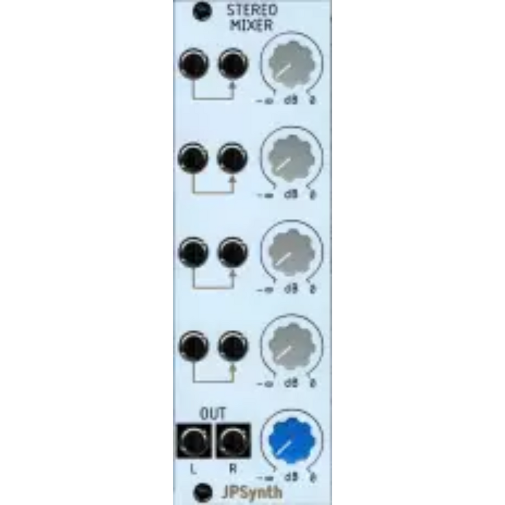 JPSynth Stereo Mixer Module (8hp Stereo Mixer)