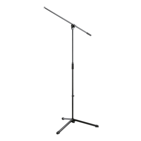 K&M 25400-BLACK HI-LEVEL MIC STAND with LONG BOOM ARM