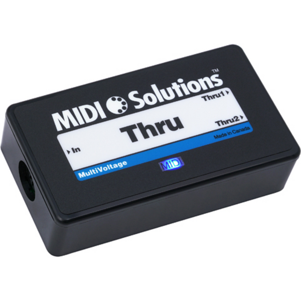 MIDI SOLUTIONS THRU 2-OUTPUT ACTIVE MIDI THRU BOX