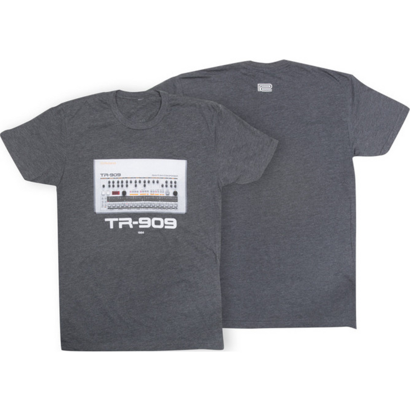 Roland TR-909 Crew T-Shirt XL CHARCOAL