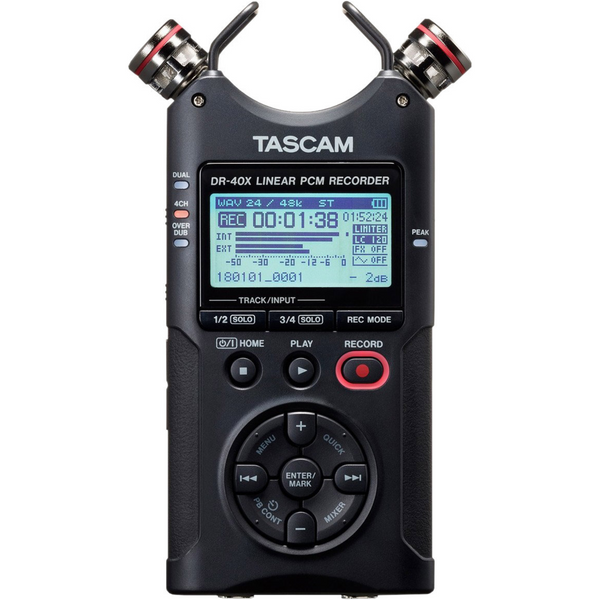Tascam DR-40X 4-Channel / 4-Track Portable Audio Recorder