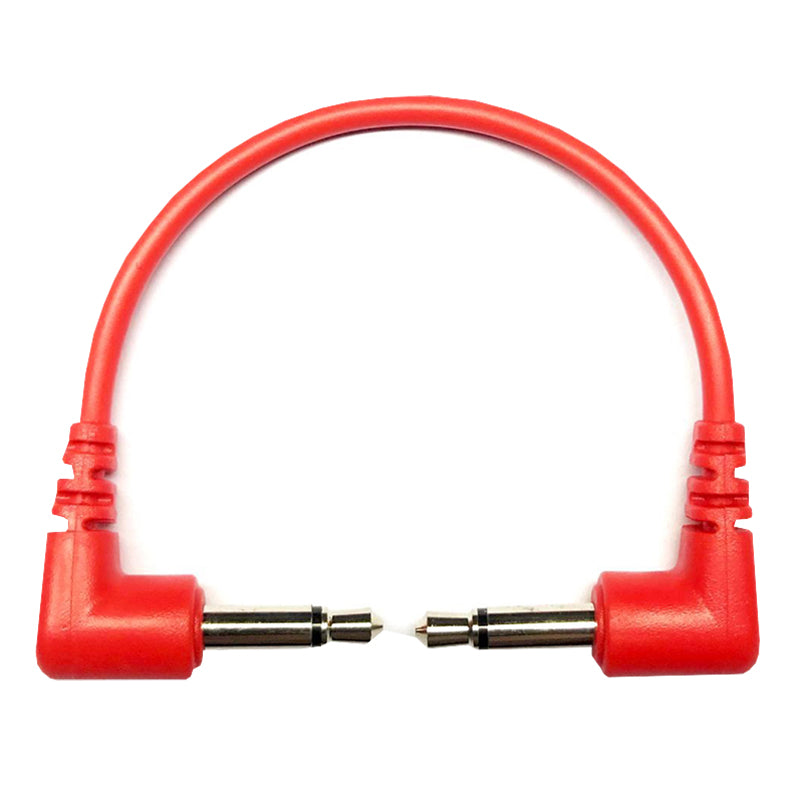 TENDRILS RIGHT ANGLED EURORACK PATCH CABLE 10CM RED